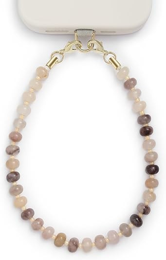 Natural Stone Phone Charm, Beaded Healing Phone Wrist Strap, Handmade Cellphone Chain Lanyard wit... | Amazon (US)