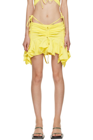 Yellow Soiree Miniskirt | SSENSE
