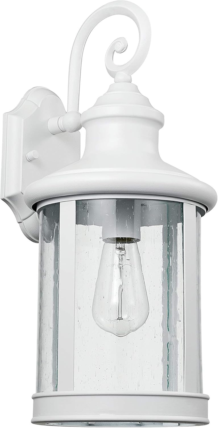 Amazon Brand – Ravenna Home Farmhouse Wall Sconce Light, 17.93"H, White | Amazon (US)