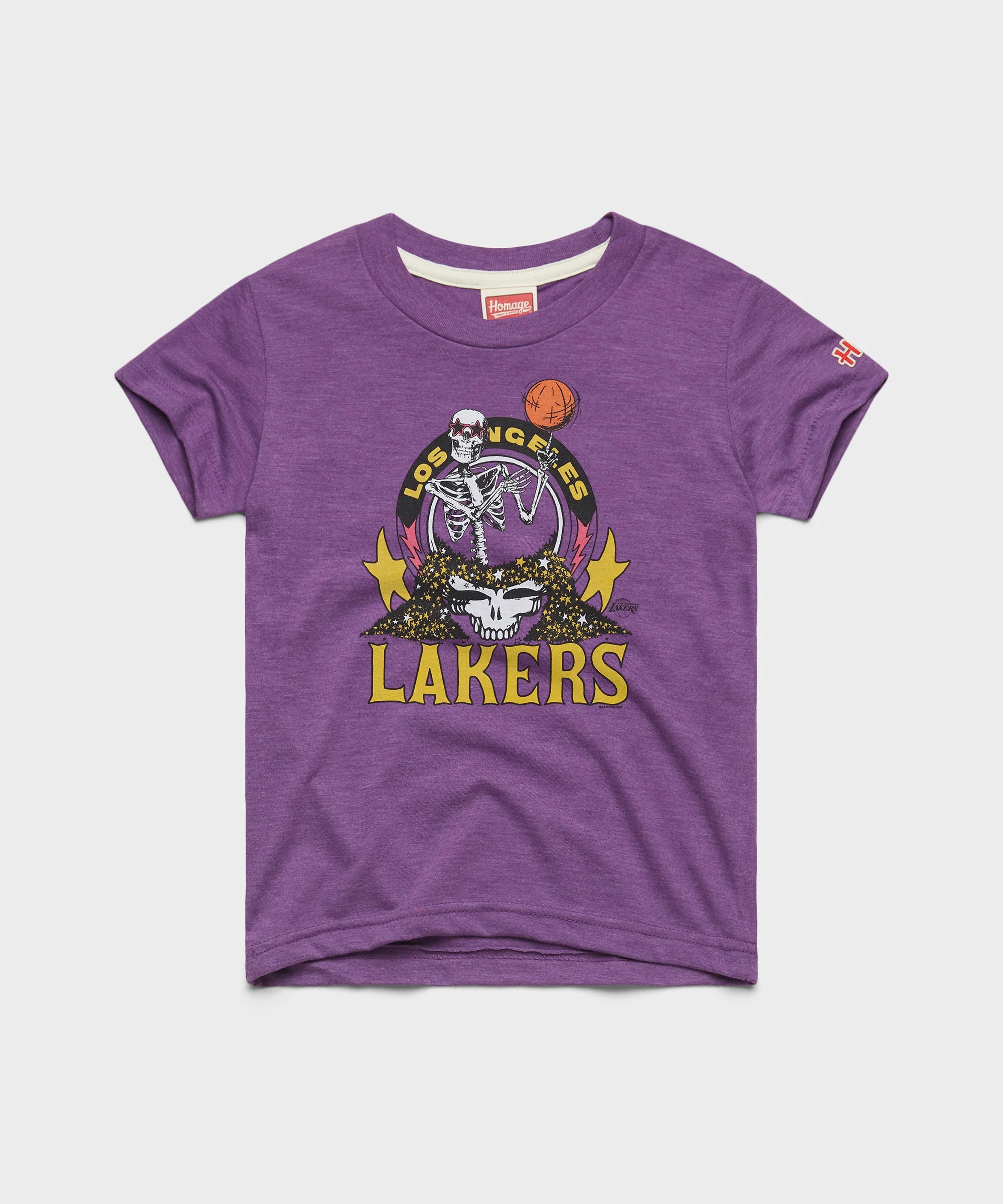 Youth NBA x Grateful Dead x Lakers Skull | Kids NBA T-Shirt | Homage