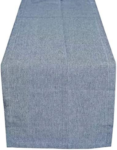 Yourtablecloth Chambray Table Runner (Blue, 14 x 108) | Amazon (US)