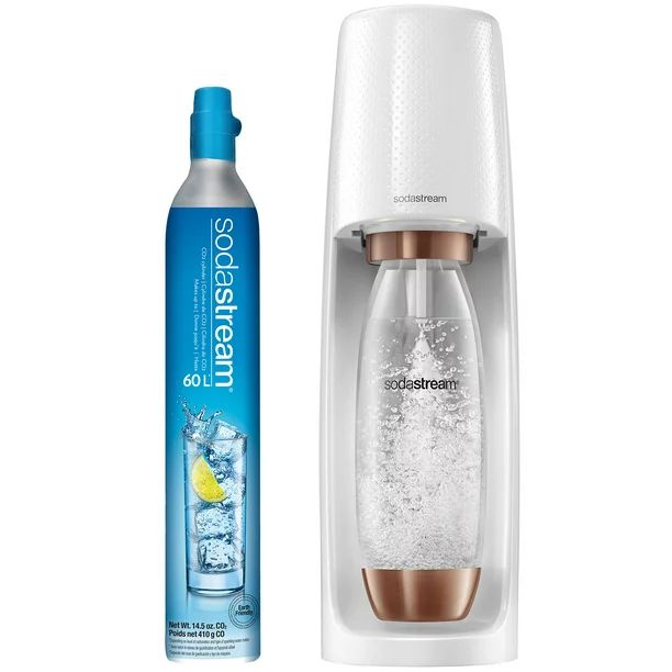 SodaStream Fizzi Sparkling Water Maker (White and Rose Gold) with CO2 and BPA free Bottle | Walmart (US)