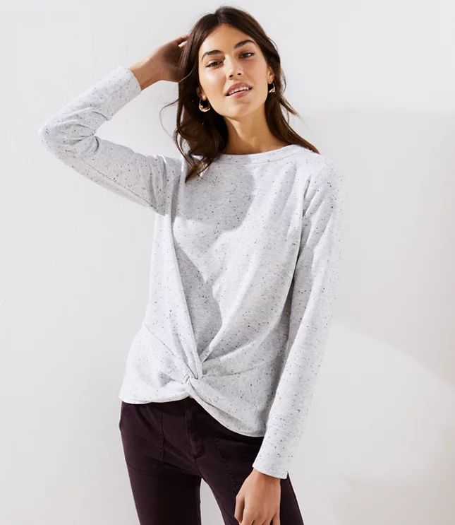 Speckled Twist Sweatshirt | LOFT | LOFT