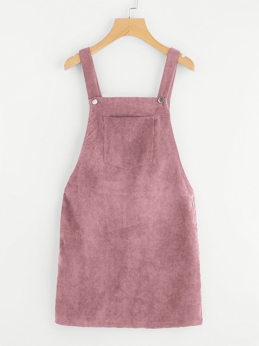 Bib Pocket Front Overall Dress | SHEIN