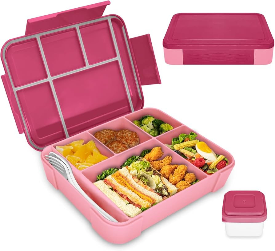 IJIAMY Brotdose Kinder mit Fächern, Bento Box Kinder, Auslaufsicher Lunchbox Kinder, Brotbox fü... | Amazon (DE)
