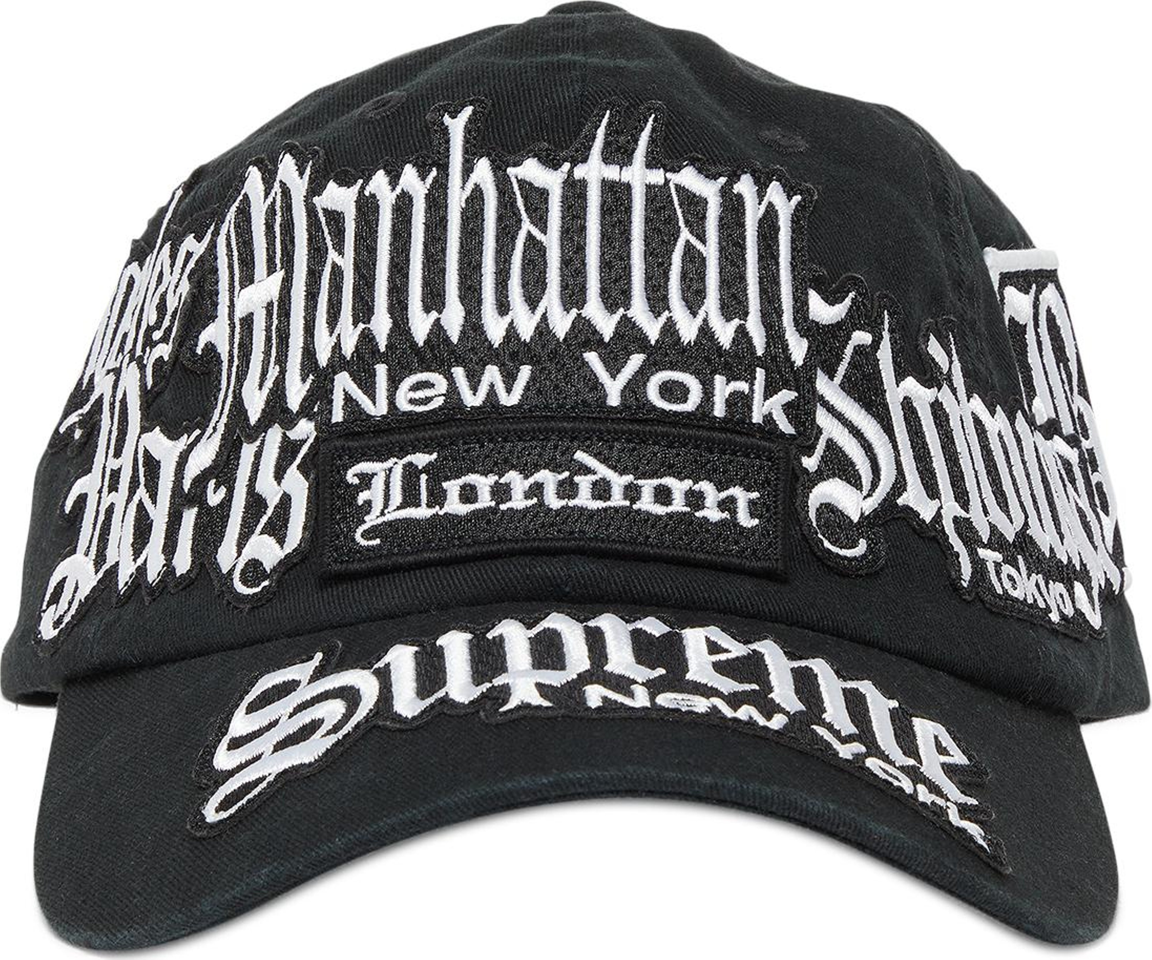 Supreme City Patches 6-Panel 'Black' | GOAT