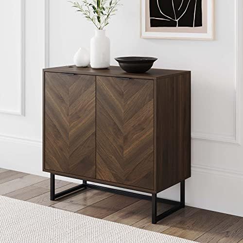 Nathan James Enloe Modern Sideboard Buffet, 32 inch Storage Accent Cabinet with Doors in a Rustic... | Amazon (US)