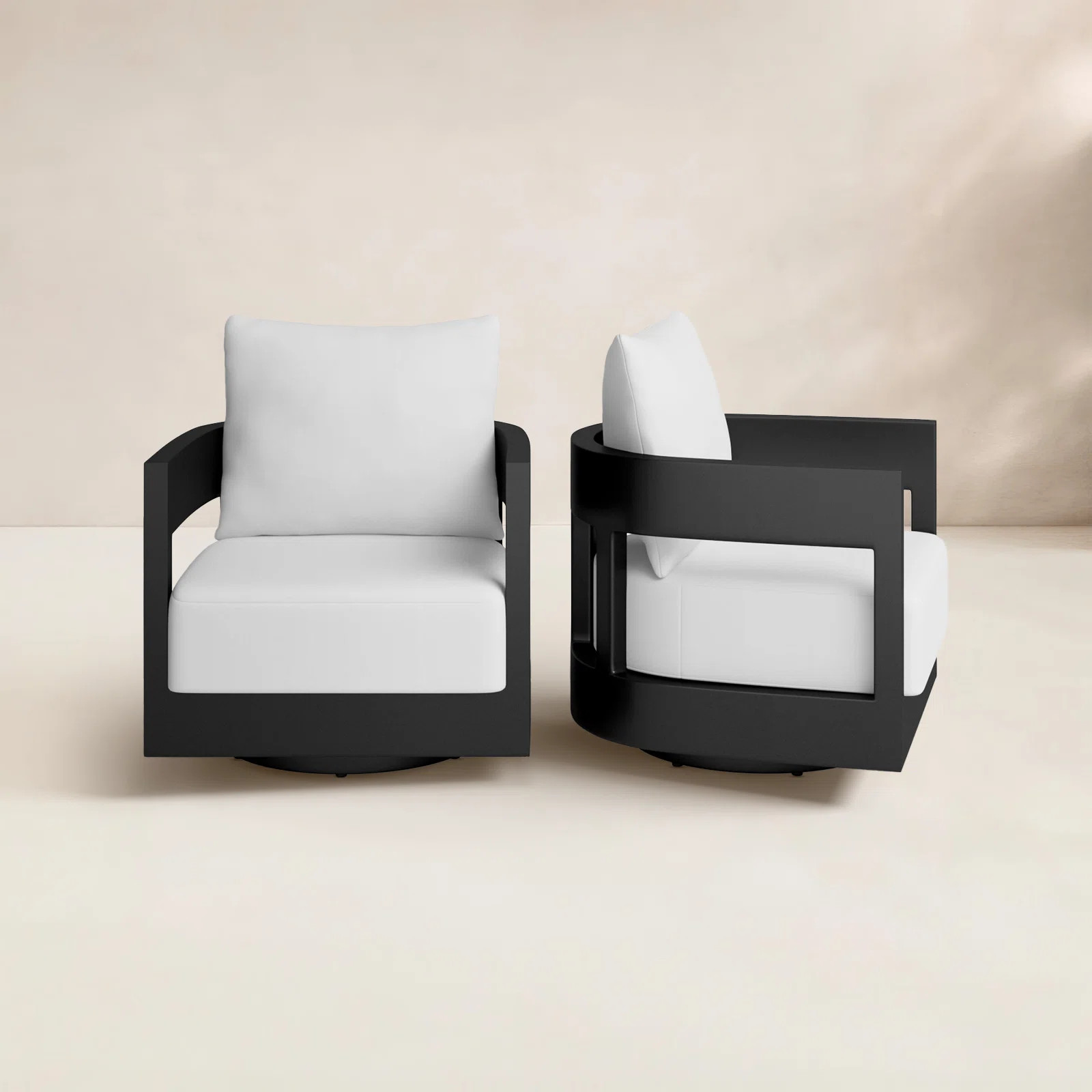 Everlee Aluminum Outdoor Swivel Chair with Sunbrella® Cushions (Set of 2) | Joss & Main