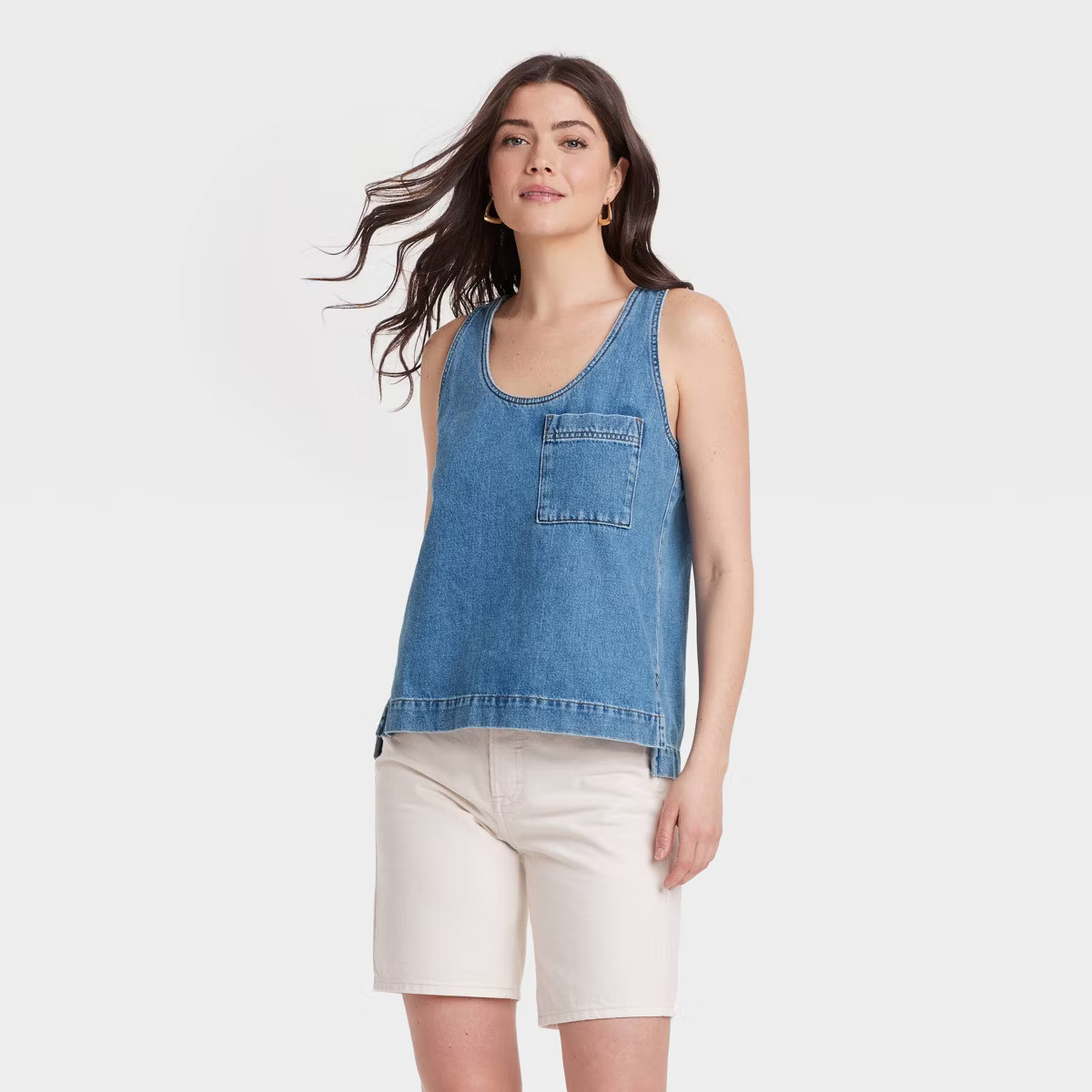 Women's Denim Tank Top - Universal Thread™ Medium Wash | Target