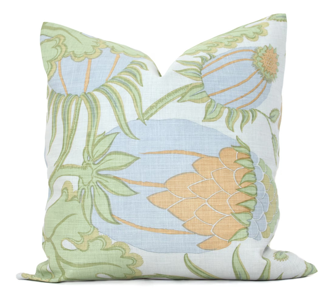 Pale Blue Christopher Farr Carnival Decorative Pillow Covers 18x18, 20x20 or 22x22, 24x24, 26x26 ... | Etsy (US)