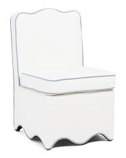 34in Scalloped Bottom Skirted Dining Chair | TJ Maxx