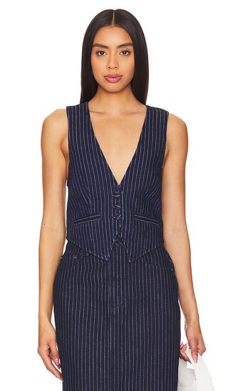Sterling Vest in Dark Wash | Revolve Clothing (Global)