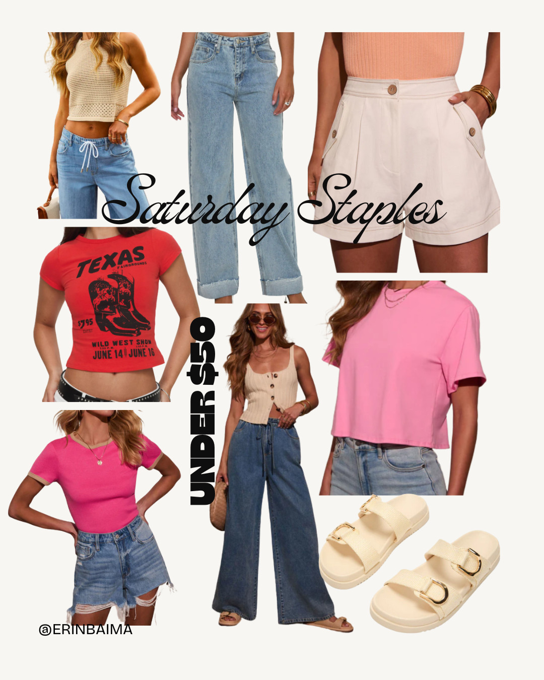 Things I wear on repeat every Saturday... but make it under $50. 👟☕ Whether I’m running errands, grabbing coffee, or pretending to be productive—these staples always come through. Casual, comfy, and totally clickable.  

 #LTKActive #LTKFindsUnder50 #LTKFindsUnder100