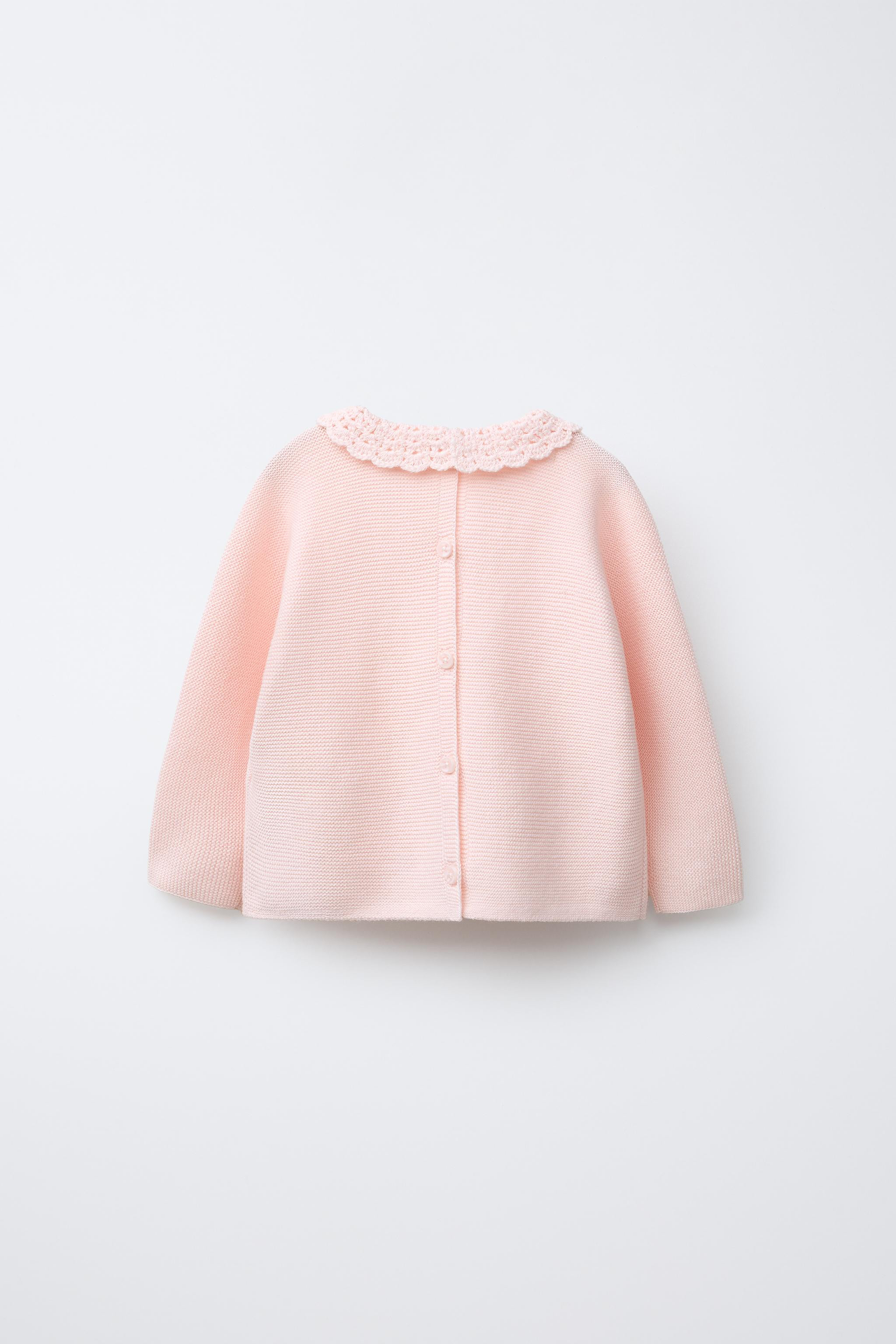 CROCHET KNIT COLLAR KNIT SWEATER | Zara US