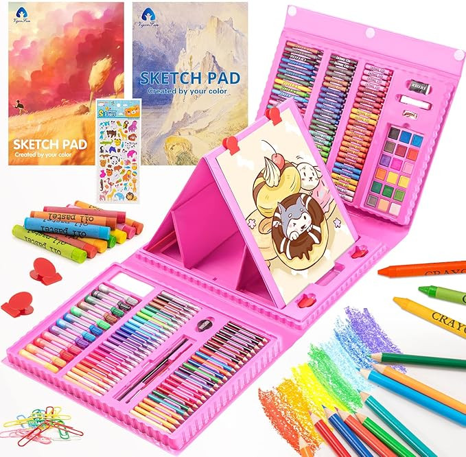 Art Supplies, 240-Piece Drawing Art Kit, Gifts for Girls Boys Teens, Art Set Crafts Case with Dou... | Amazon (US)