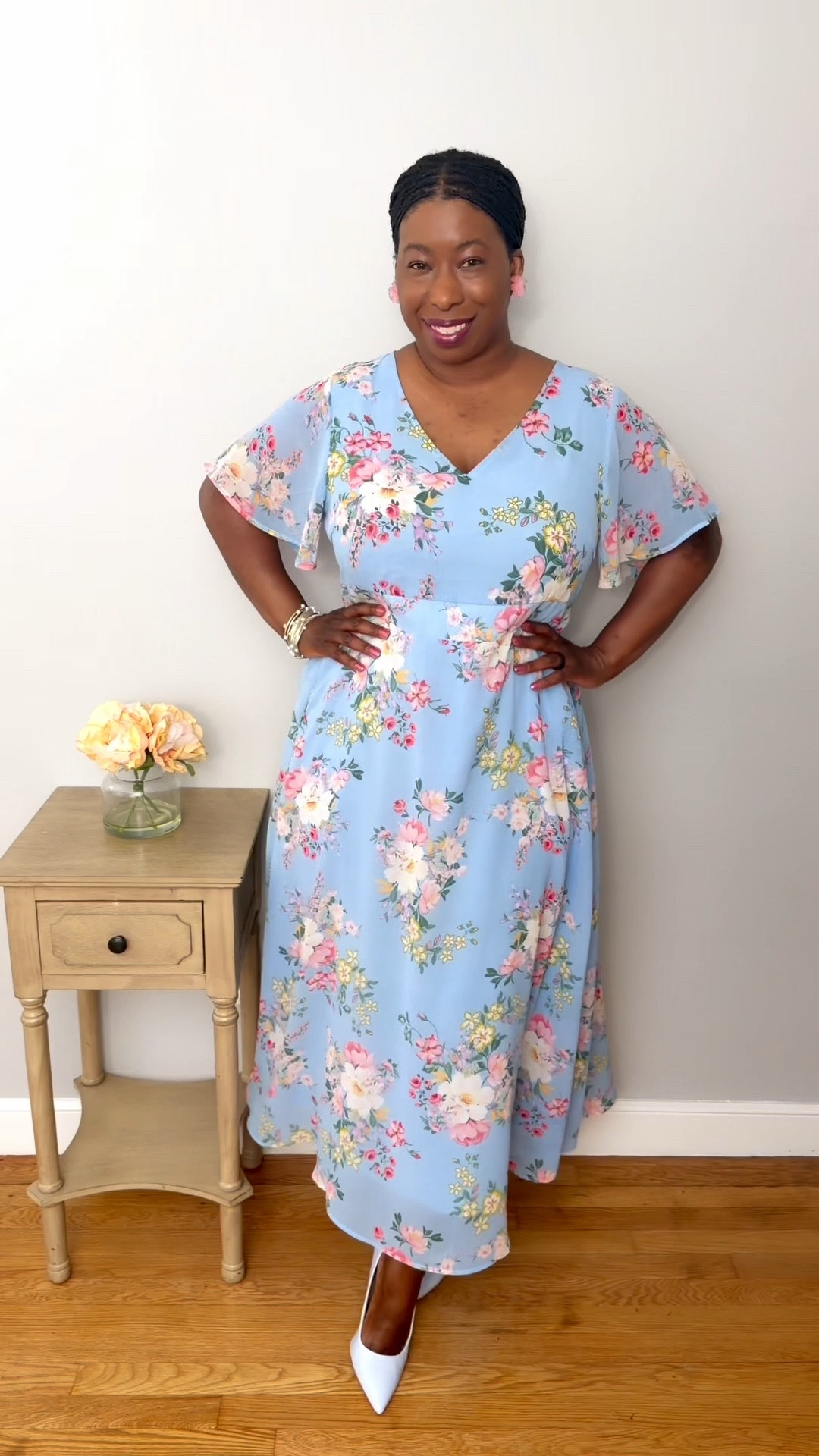 Pretty florals adorn this beautiful flowy dress. It’s a sweet addition to your Spring/Summer wardrobe🌸🌼

Code: BLOOMCHICKOL for 15% off

#LTKMidsize #LTKootd #LTKPlusSize