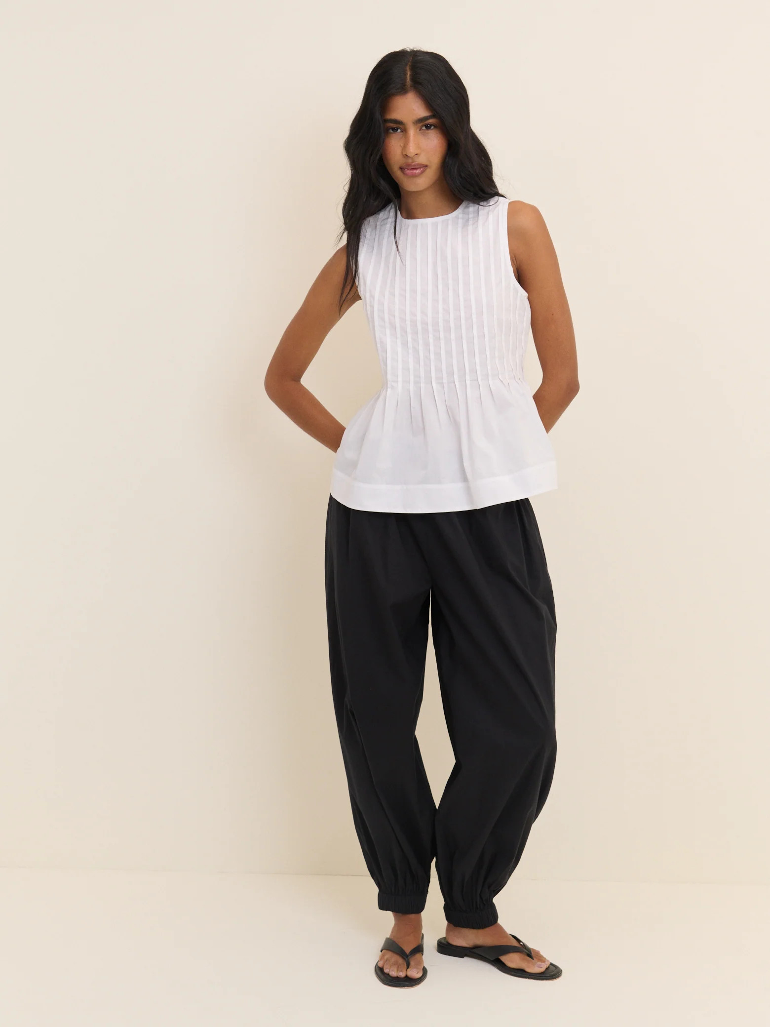 White Pintuck Valley Top | Nobody's Child