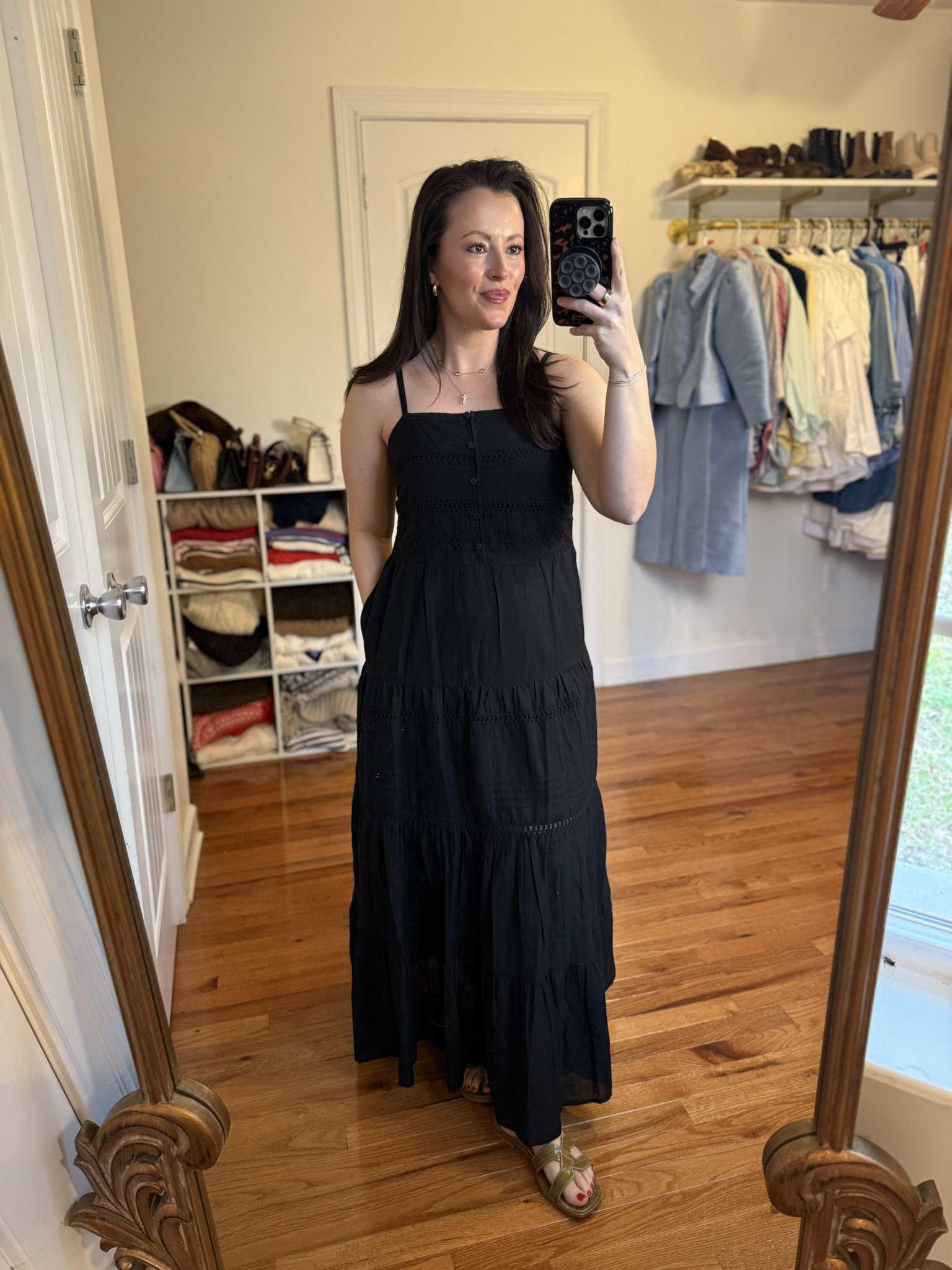 Black maxi dress for spring 100% cotton vacation dress vacation outfit, spring dress outfit ideas ￼
Target maxi dress black (small) 

#LTKTravel #LTKSeasonal