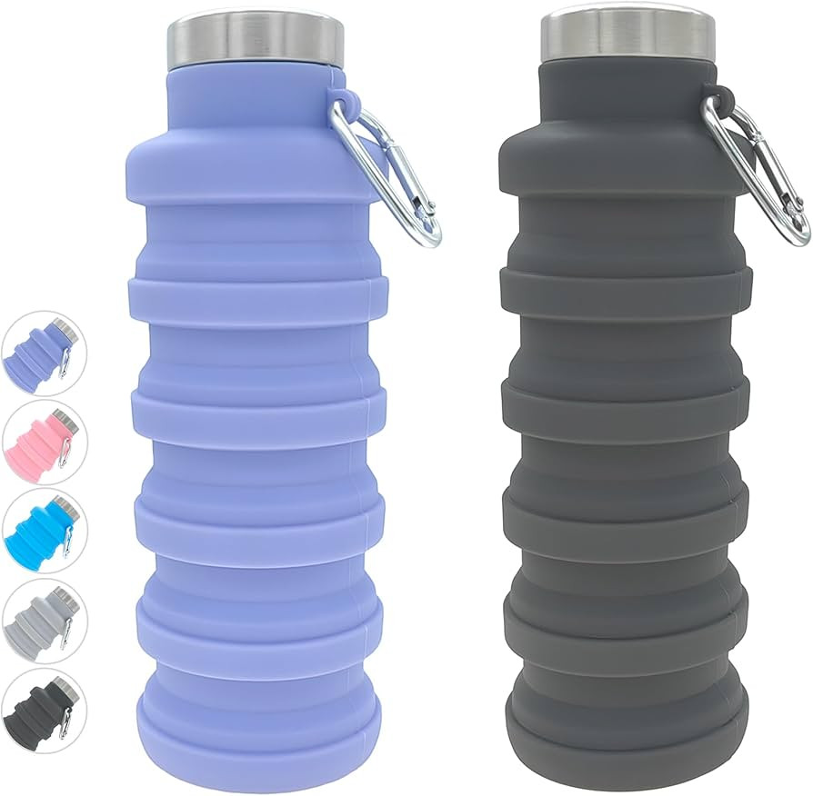 YCT Collapsible Water Bottle 17oz（500ml），Travel Portable Sport Water Bottle，Reusable Sili... | Amazon (US)