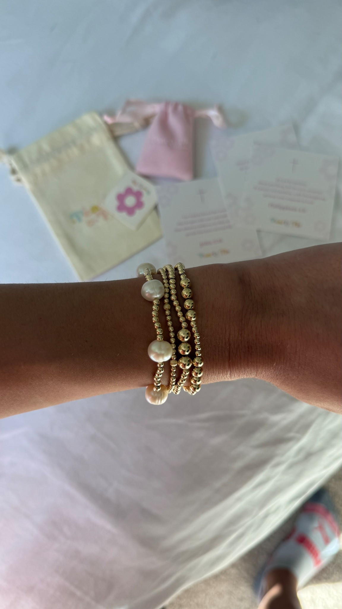 the most perfect bracelets from the pearly pie collective :’)  