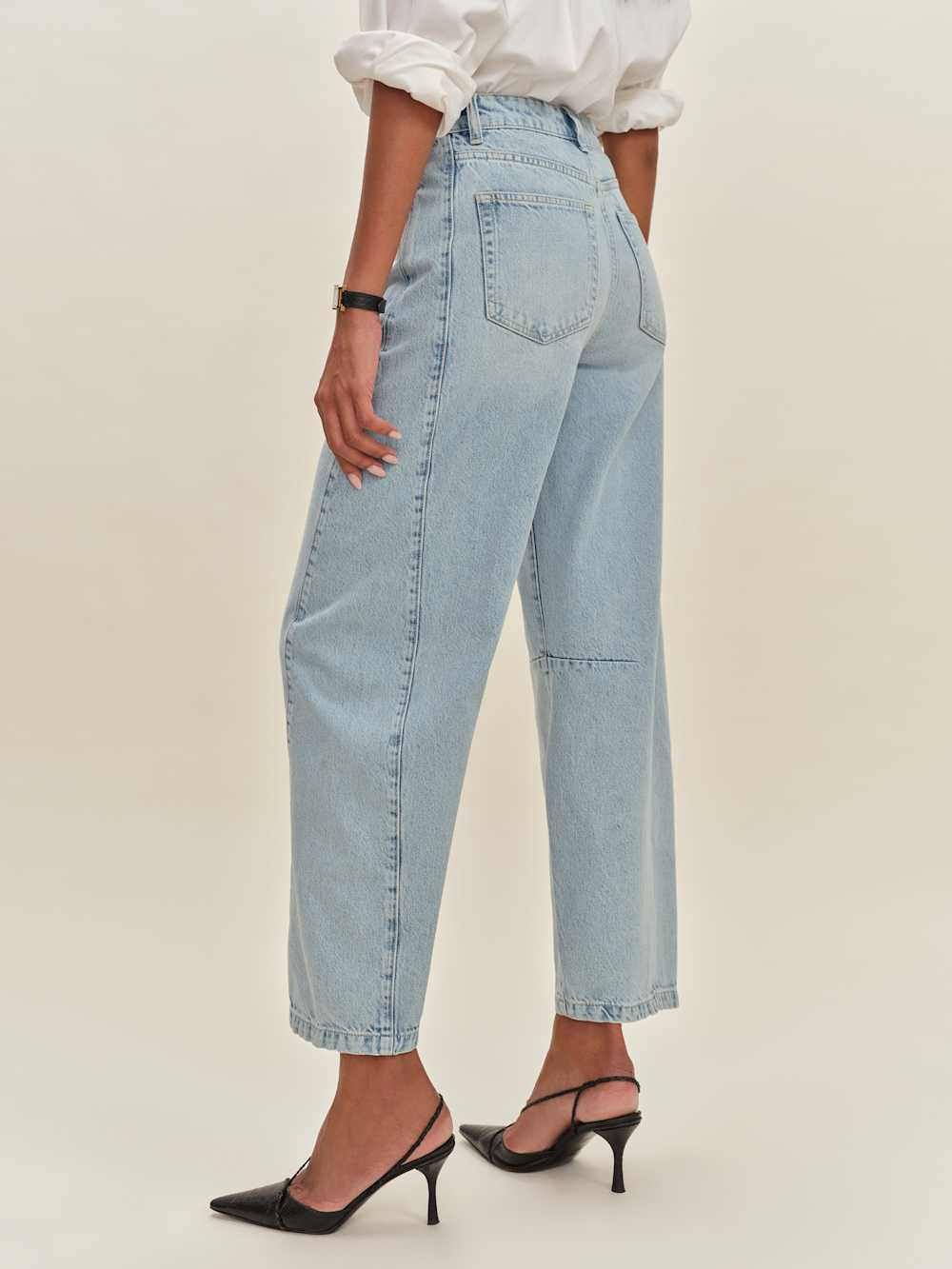 Tyler Mid Rise Barrel Jeans | Reformation (Global)