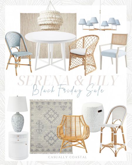This is the best time to shop beautiful pieces for your coastal home from Serena & Lily! Everything is 25%-70% off, with FREE shipping during their biggest sale of the year!
- 
sunwashed riviera chairs, dining room furniture, round dining tables, dining tables on sale, dining chairs, coastal dining room, kitchen table, venice rattan chair, accent chairs, living room chairs, living room rug, neutral rugs, serena & lily rugs, coastal rugs, riviera counter stool, bar stool, Alamere rug, woven rug, natural fiber rug, coastal chandeliers, coastal lighting, table lamps, blue lamps, rope stool, accent table, round side table, coastal furniture, coastal home decor, rugs on sale, black friday sales, holiday sales, beach house furniture

#LTKhome #LTKCyberWeek #LTKsalealert