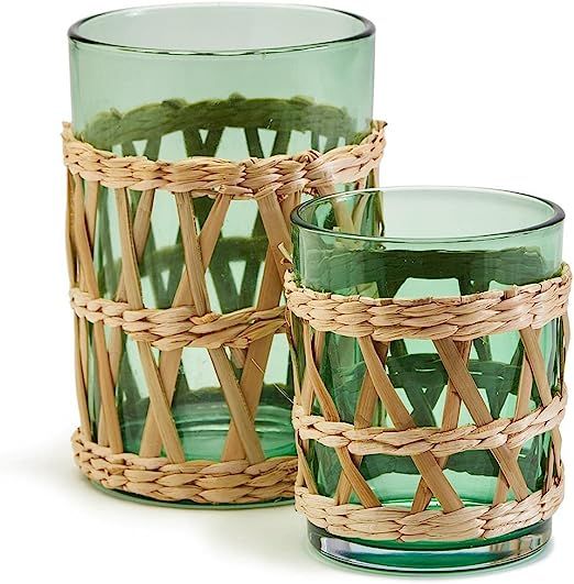 Two's Company Set of 2 Countryside Rattan Weave Cachepots | Amazon (US)