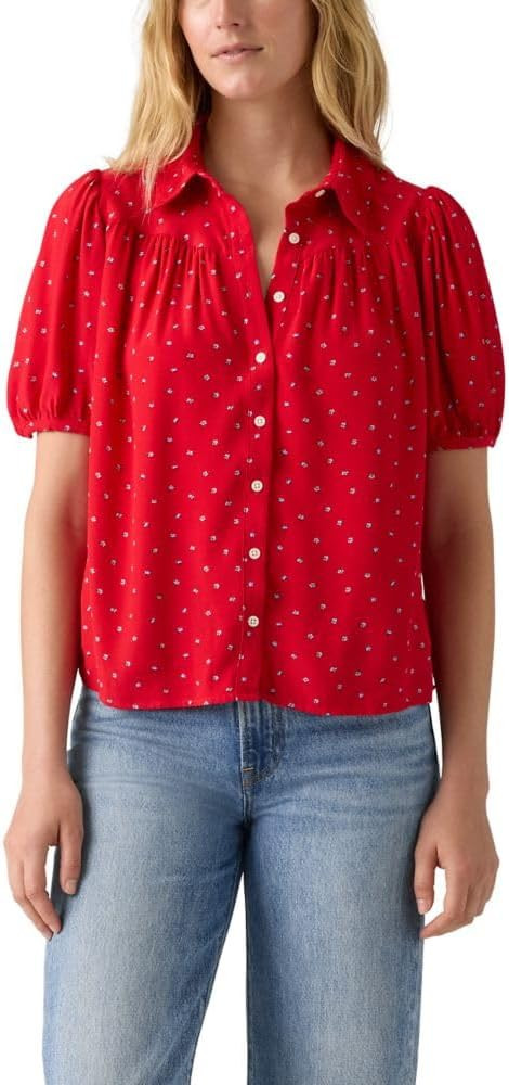 Levi's Womens Lea Short Sleeve Slim Blouse | Amazon (US)