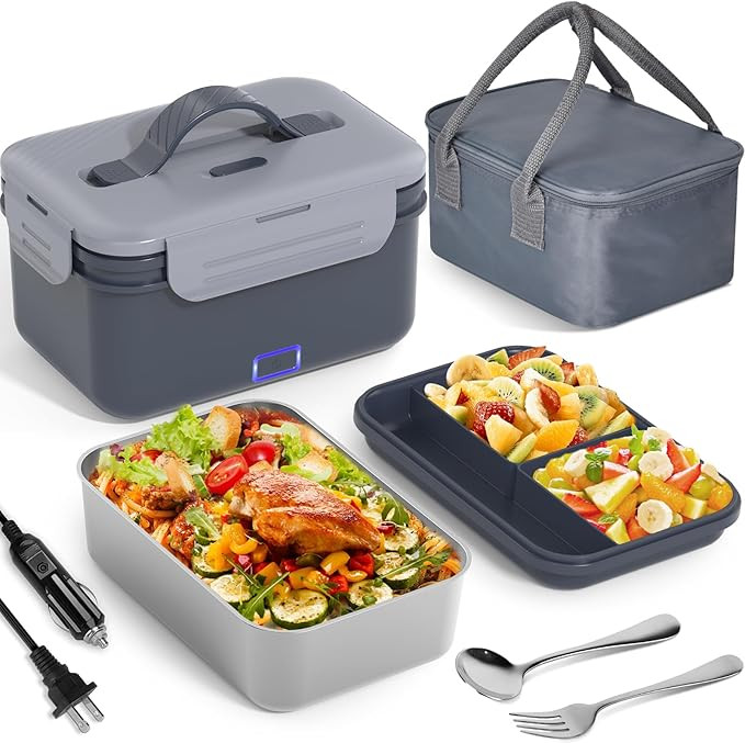 Vabaso Electric Lunch Box for Adults, 100W Heated Box for Car/Truck/Home/Work, Portable Food Warm... | Amazon (US)
