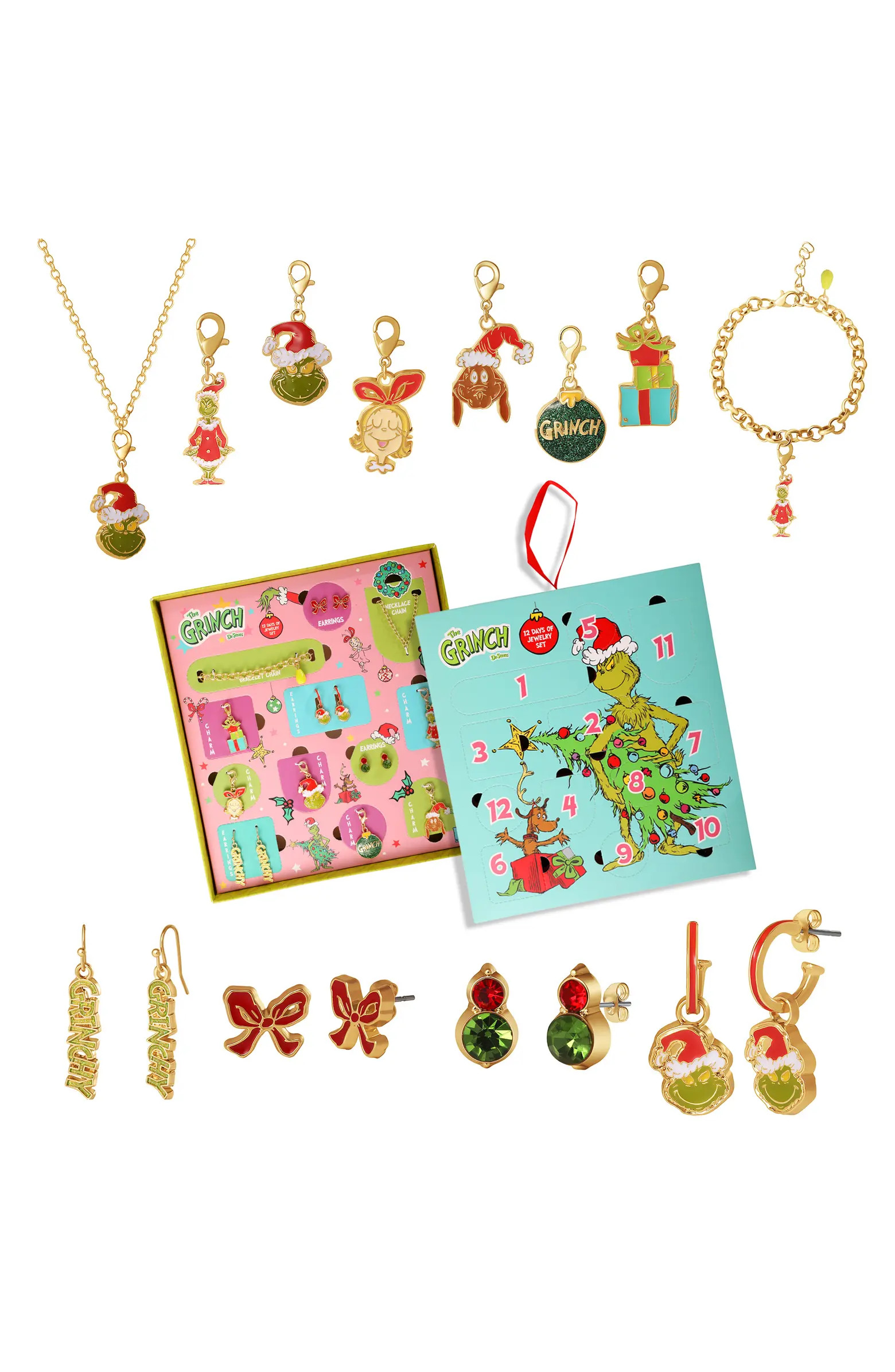 Advent Calendar 12-Piece Jewelry Set with Earrings and Chains | Nordstrom