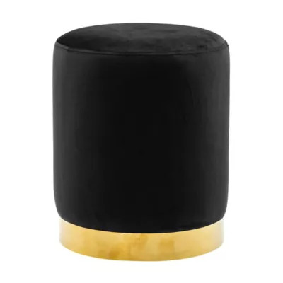 TOV Furniture Pri Ottoman in Black | Bed Bath & Beyond