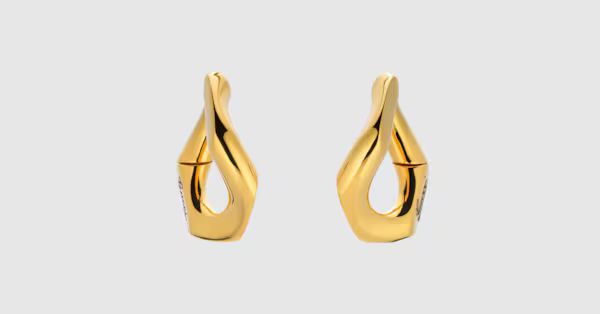 Geometric earrings with Gucci Script | Gucci (US)
