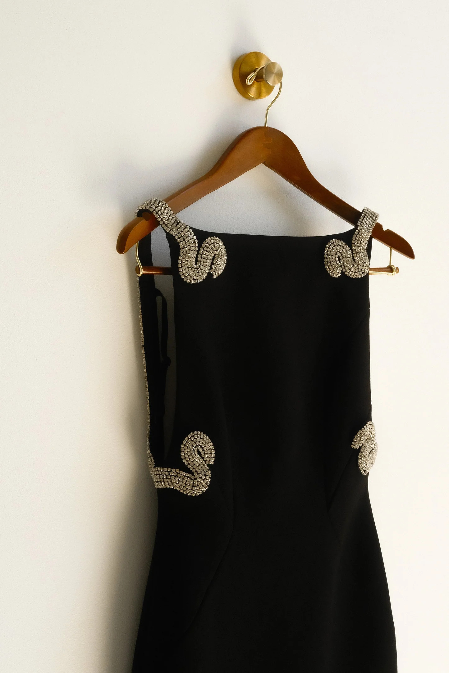 Lorde Embellished Crepe Maxi Dress - Black | Meshki UK