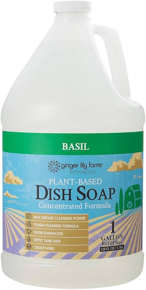 Ginger Lily Farms Botanicals Plant-Based Liquid Dish Soap, Concentrated Formula with Max Grease C... | Amazon (US)
