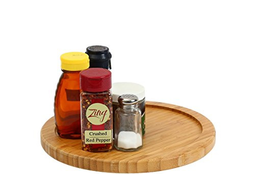 YBM Home Bamboo Wooden Non-Skid Spinner for Kitchen, Pantry, Fridge, Cupboards, or Counter Organizing, Fully Rotating Organizer | Amazon (US)