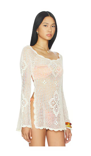 Boh Crop Top in Ivory | Revolve Clothing (Global)