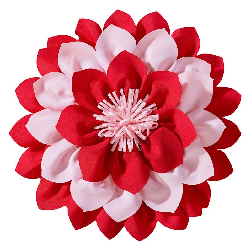 Pink & Red Petal Outdoor Pillow, 18" | At Home