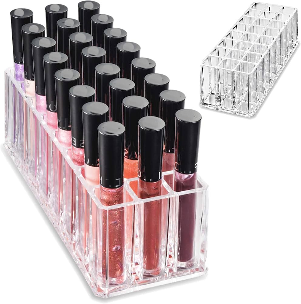 BY ALEGORY Acrylic Lip Gloss Organizer Makeup Storage Organization Refillablle Container Beauty D... | Amazon (US)