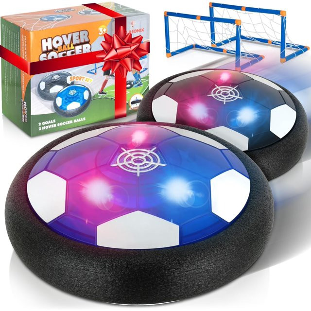 Atlasonix Hover Soccer Ball with Goals Indoor 4 in 1 Pack Floating Gliding Disk Toys for Ages 5-7... | Walmart (US)