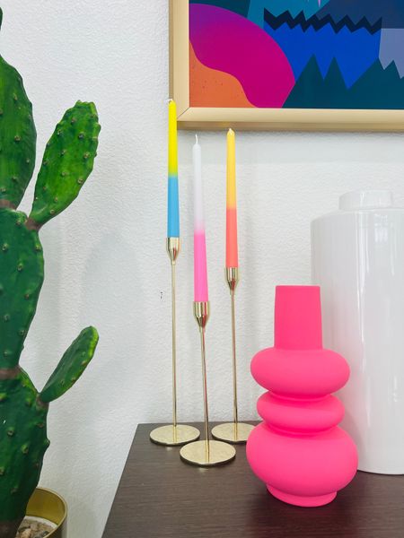 Candlestick holders on sale and these colorful candles definitely bring the fun! Save 25% on this cactus with code FALL #decor #homedecor #colorfulhome #colorfulinterior #cutehome 

#LTKFind #LTKhome #LTKunder100