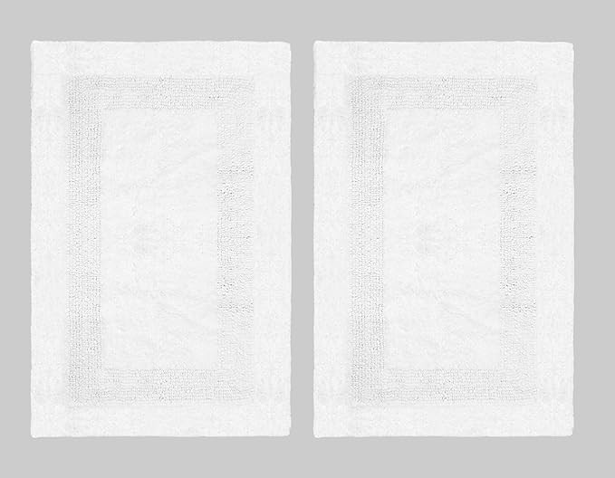 COTTON CRAFT Luxurious Bathmat Rug - Set of 2 Reversible Heavyweight Large Step Out Bath Mats for... | Amazon (US)
