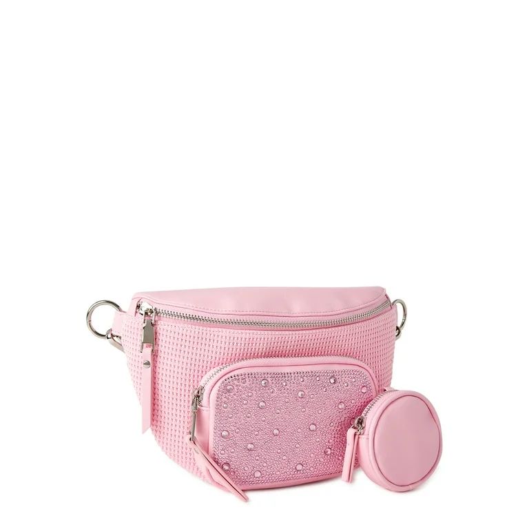 Madden NYC Women's Multi Belt Bag Fanny Pack  Light Pink | Walmart (US)