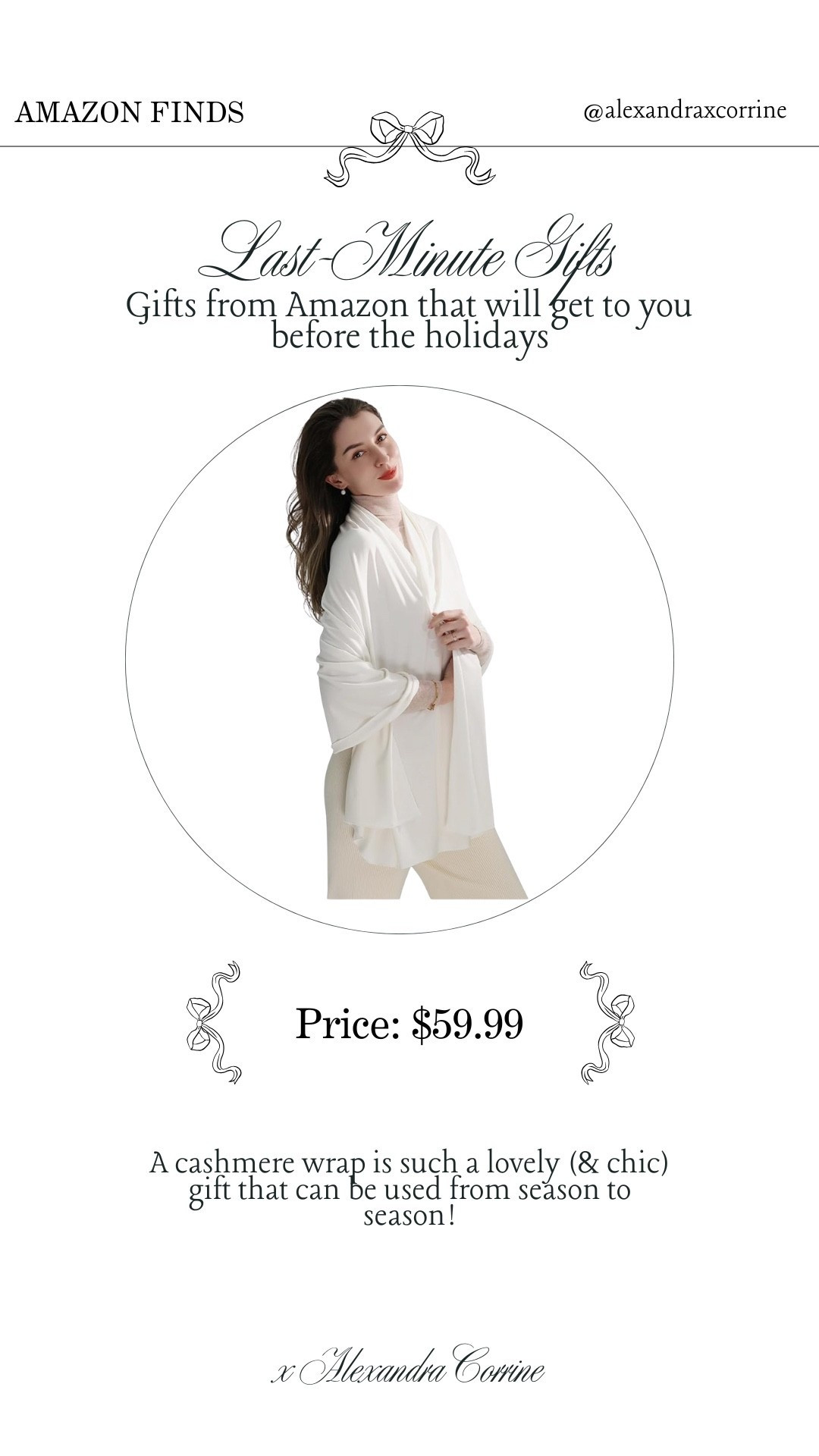 Last-minute gift ideas from Amazon 

Amazon finds, Christmas gift guide, holiday gift ideas, last minute gift ideas, chic gift guide, bougie on a budget, wrap, shawl, scarf, cashmere

#LTKFindsUnder100 #LTKGiftGuide #LTKHoliday