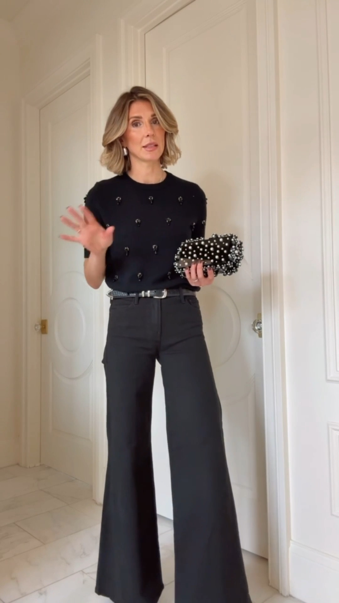 How I would style black denim for a holiday party. 

#LTKHoliday #LTKootd