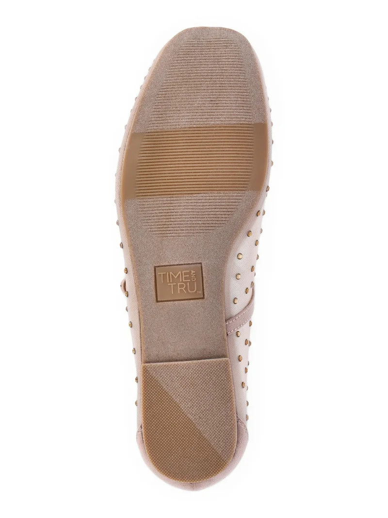 Time and Tru Women's Rhinestone Mary Jane Flats | Walmart (US)