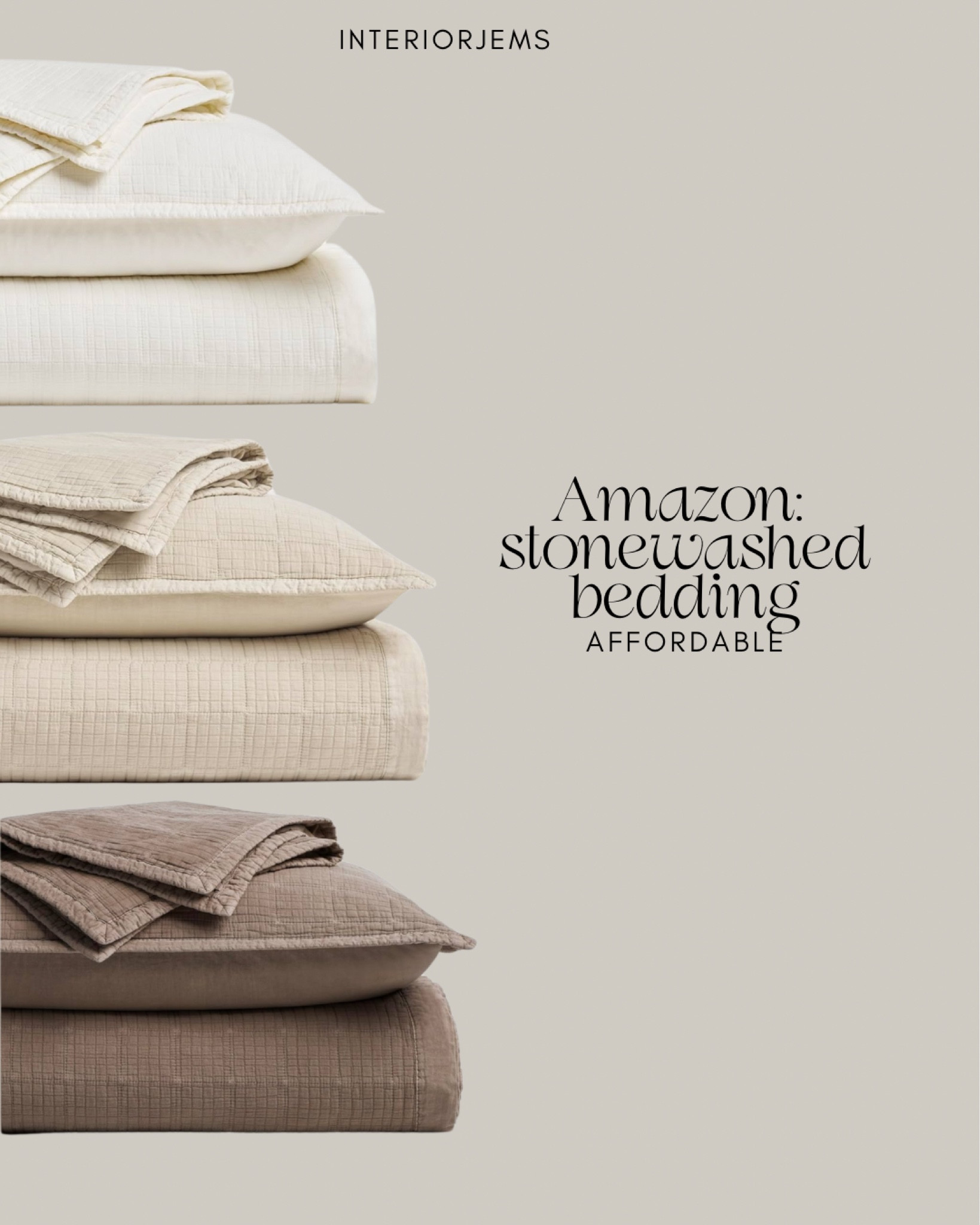 Stonewash bag quilt from Amazon, brown whites and natural colors also come in other colors, but these ones were the prettiest, look for less bedding, at an affordable price, queen and king size

#LTKSaleAlert #LTKStyleTip #LTKHome