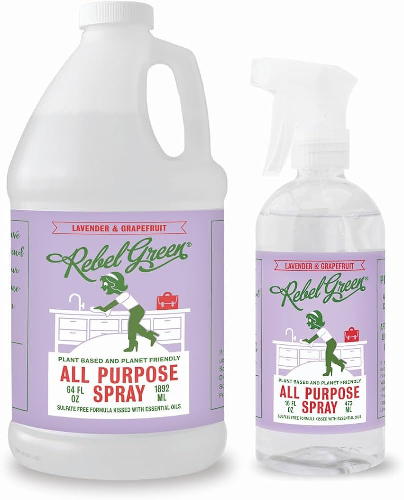 Rebel Green Natural All Purpose Cleaning Spray | Multi purpose Cleaner for Home & Kitchen | Eco-C... | Amazon (US)