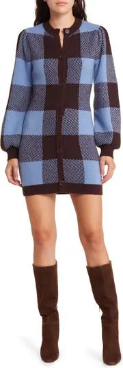 Plaid Button Front Sweater Dress | Nordstrom