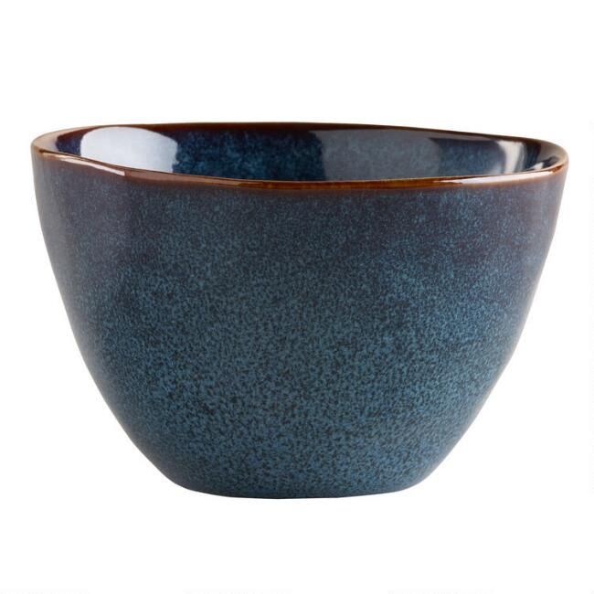 Indigo Organic Reactive Glaze Serving Bowls, Set of 2 | World Market