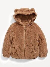 Sherpa Critter Zip Hoodie for Toddler Girls | Old Navy (US)